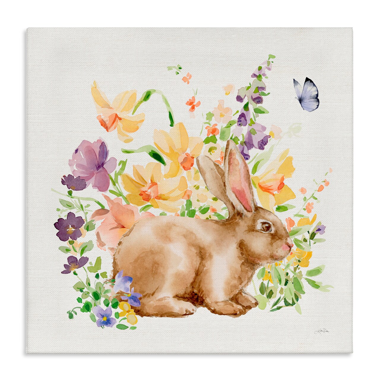 Stupell Industries Spring Celebration Bunny Canvas Wall Art, design by Katrina Pete